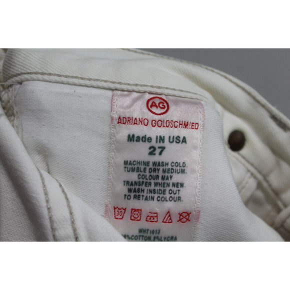 Adriano Goldschmied Women White Jeans Denim BootCut Size 27 - Picture 3 of 11